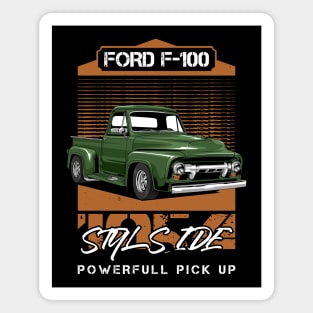 Retro F-100 Truck Magnet